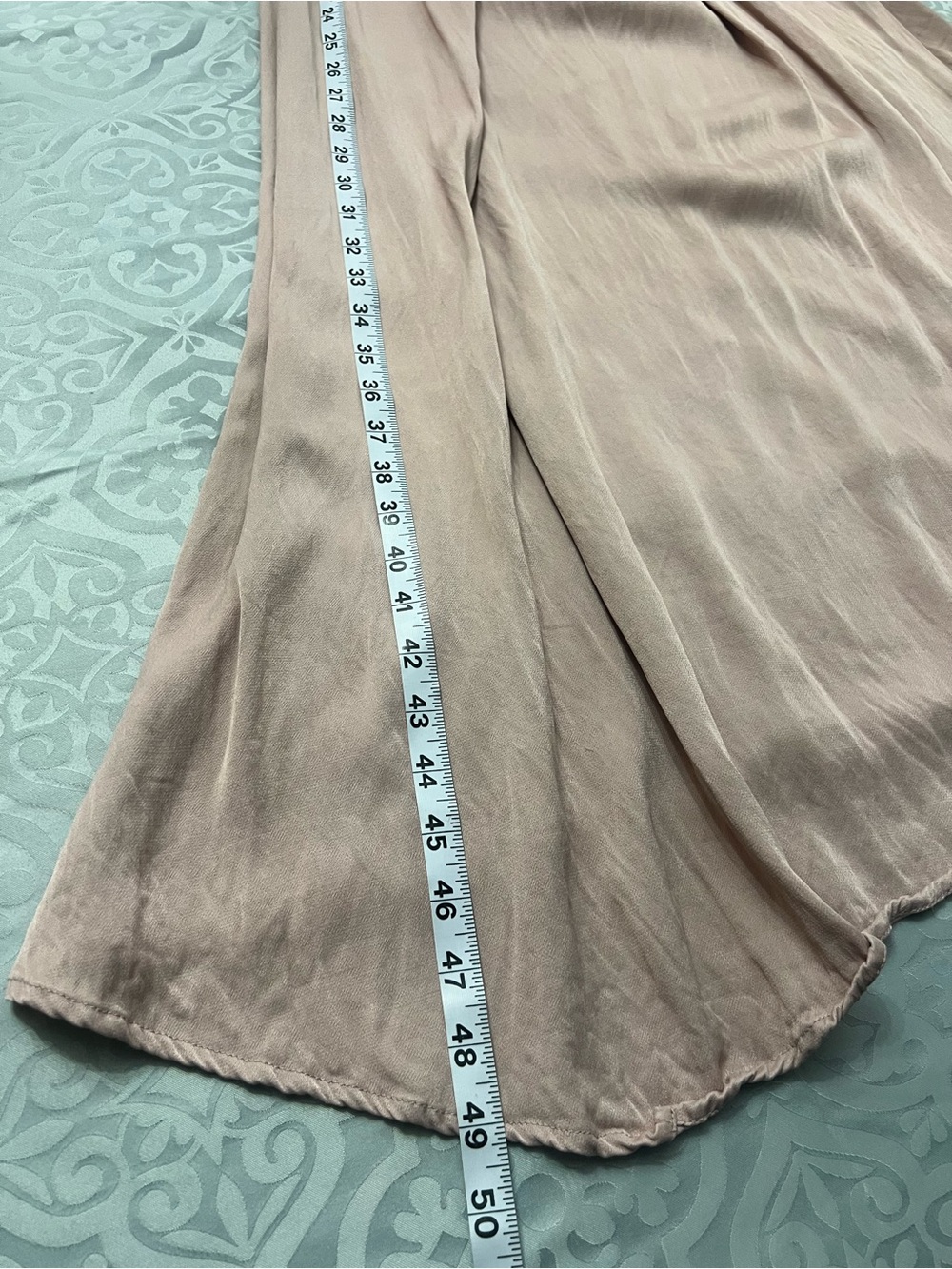 Anthropologie Gemini Asymmetrical midi dusty pink Dress size medium - Picture 10 of 10